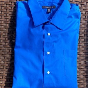 Ivy Crew Long Sleeve Button Down Shirt in fantastic blue. 2XL.  18-18 1/2 34/35
